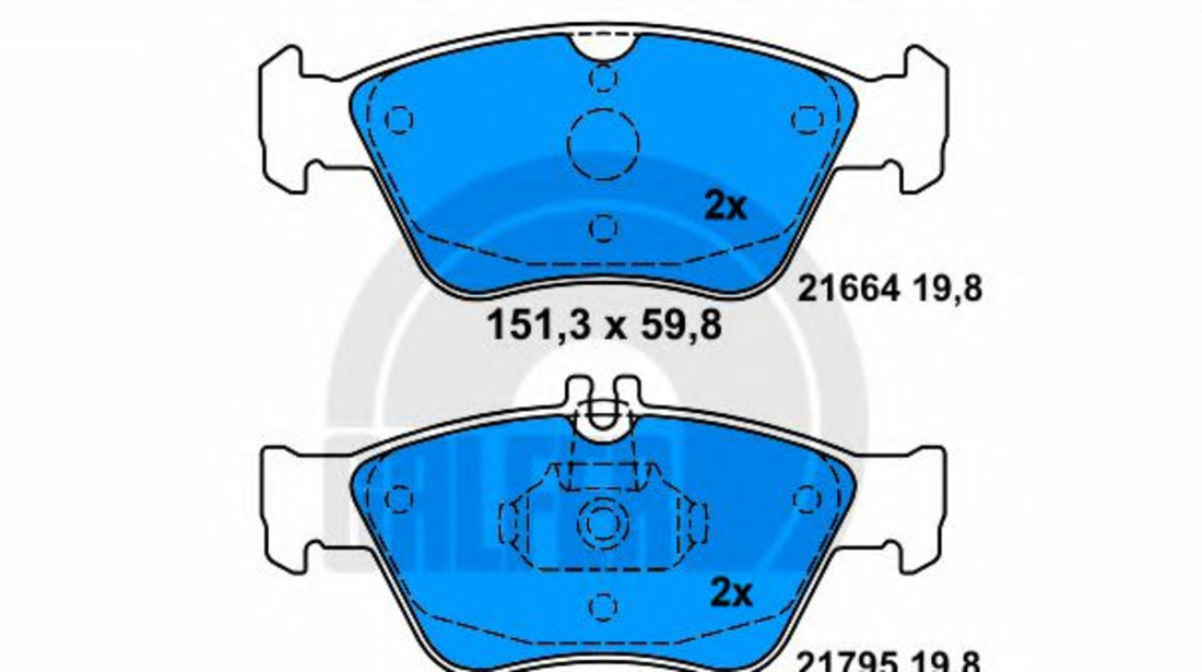 Set placute frana,frana disc MERCEDES E-CLASS Combi (S210) (1996 - 2003) GALFER B1.G102-0398.2 piesa NOUA