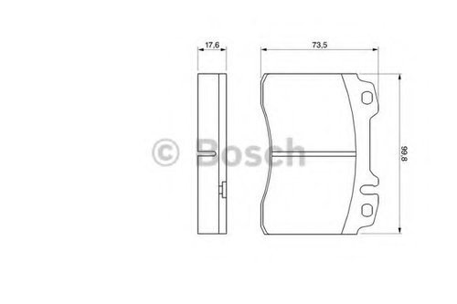 Set placute frana,frana disc MERCEDES E-CLASS Cabriolet (A124) (1993 - 1998) BOSCH 0 986 460 966 pie...