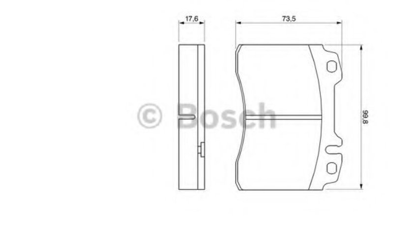 Set placute frana,frana disc MERCEDES E-CLASS (W210) (1995 - 2003) BOSCH 0 986 460 966 piesa NOUA