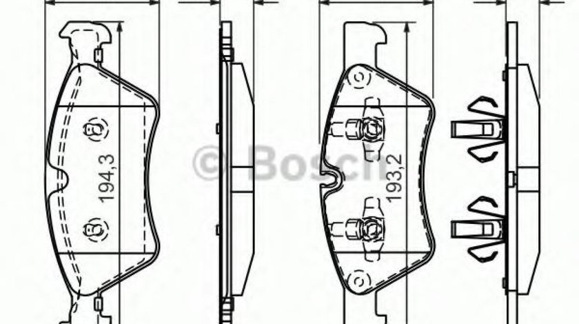 Set placute frana,frana disc MERCEDES E-CLASS (W211) (2002 - 2009) BOSCH 0 986 494 165 piesa NOUA