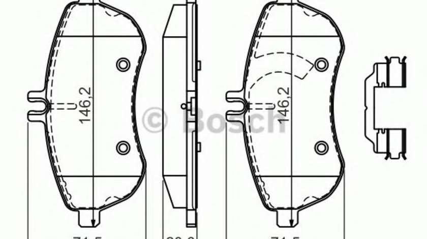 Set placute frana,frana disc MERCEDES E-CLASS (W212) (2009 - 2016) BOSCH 0 986 494 593 piesa NOUA