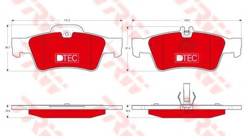 Set placute frana,frana disc MERCEDES E-CLASS (W212) (2009 - 2016) TRW GDB1546DTE piesa NOUA