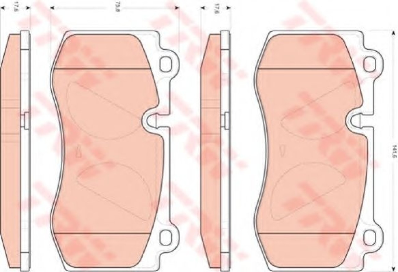 Set placute frana,frana disc MERCEDES E-CLASS (W211) (2002 - 2009) TRW GDB1733 piesa NOUA