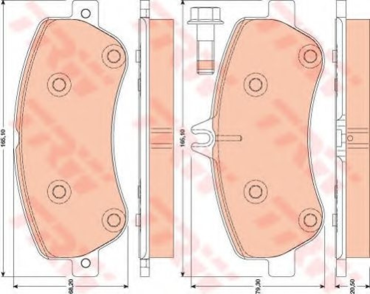 Set placute frana,frana disc MERCEDES E-CLASS Cupe (C207) (2009 - 2016) TRW GDB1798 piesa NOUA