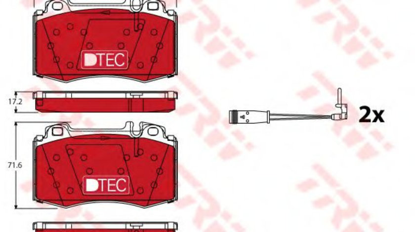 Set placute frana,frana disc MERCEDES E-CLASS (W211) (2002 - 2009) TRW GDB1543DTE piesa NOUA