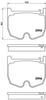 Set placute frana,frana disc MERCEDES E-CLASS (W211) (2002 - 2009) BREMBO P 50 062 piesa NOUA