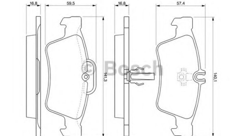 Set placute frana,frana disc MERCEDES E-CLASS (W211) (2002 - 2009) BOSCH 0 986 424 699 piesa NOUA