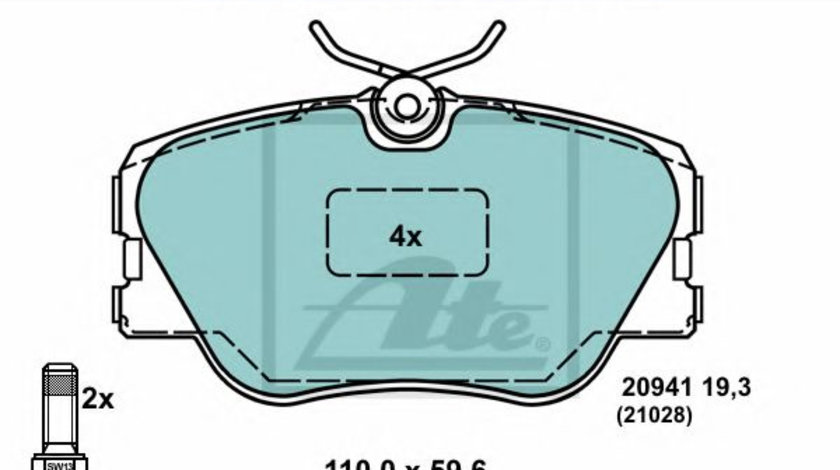 Set placute frana,frana disc MERCEDES E-CLASS Cabriolet (A124) (1993 - 1998) ATE 13.0470-2927.2 piesa NOUA