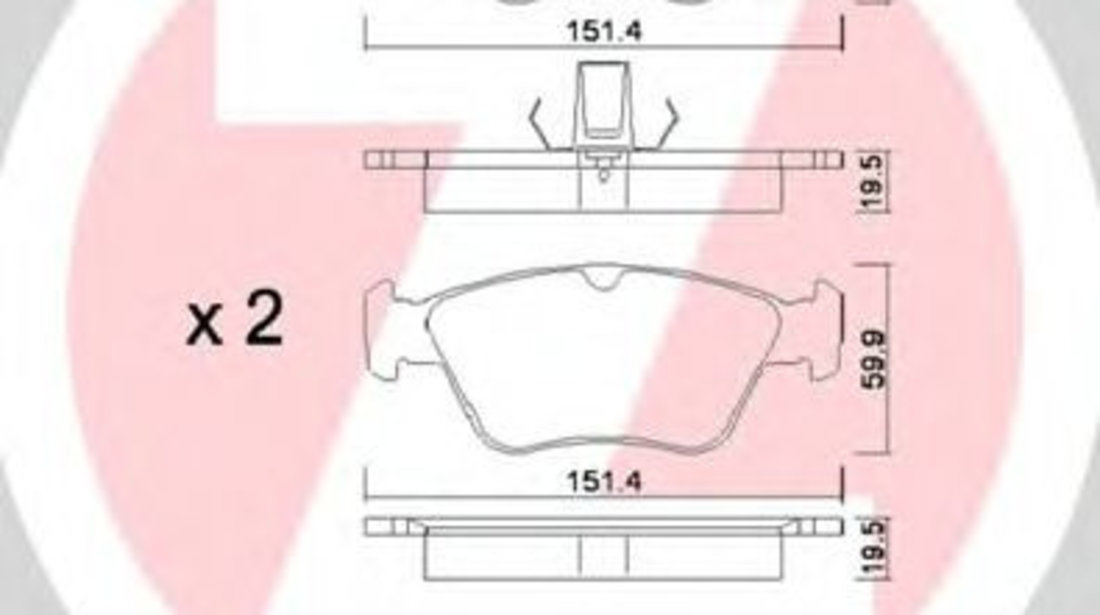 Set placute frana,frana disc MERCEDES E-CLASS (W210) (1995 - 2003) ZIMMERMANN 21664.195.1 piesa NOUA