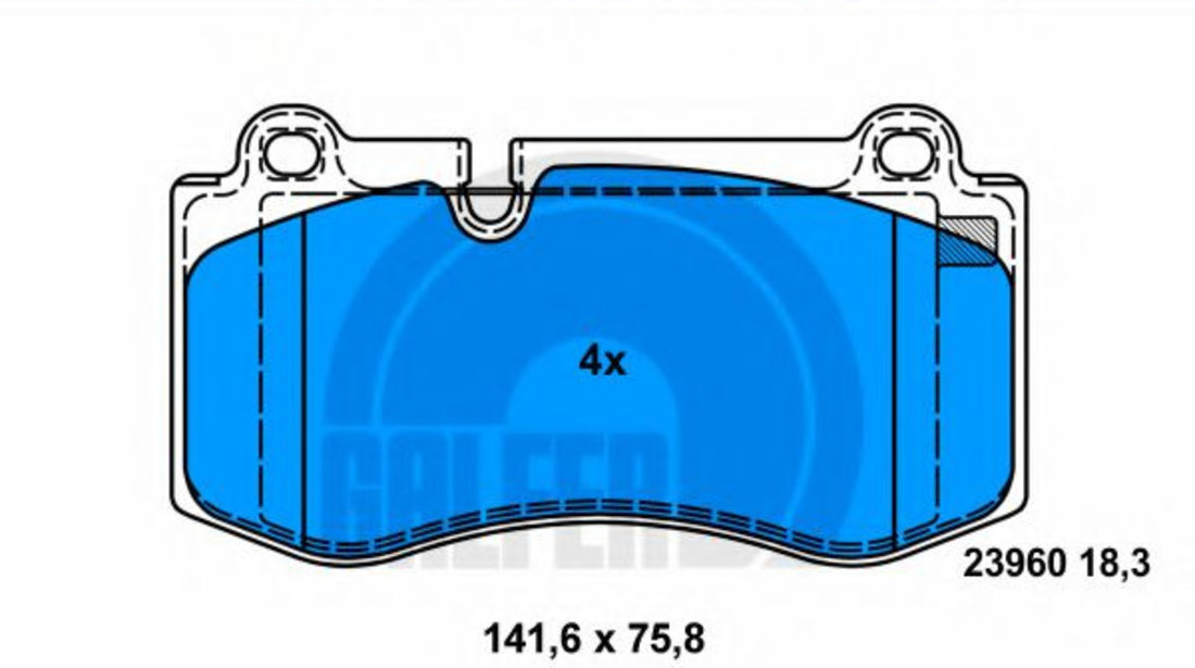 Set placute frana,frana disc MERCEDES E-CLASS (W211) (2002 - 2009) GALFER B1.G102-0877.2 piesa NOUA