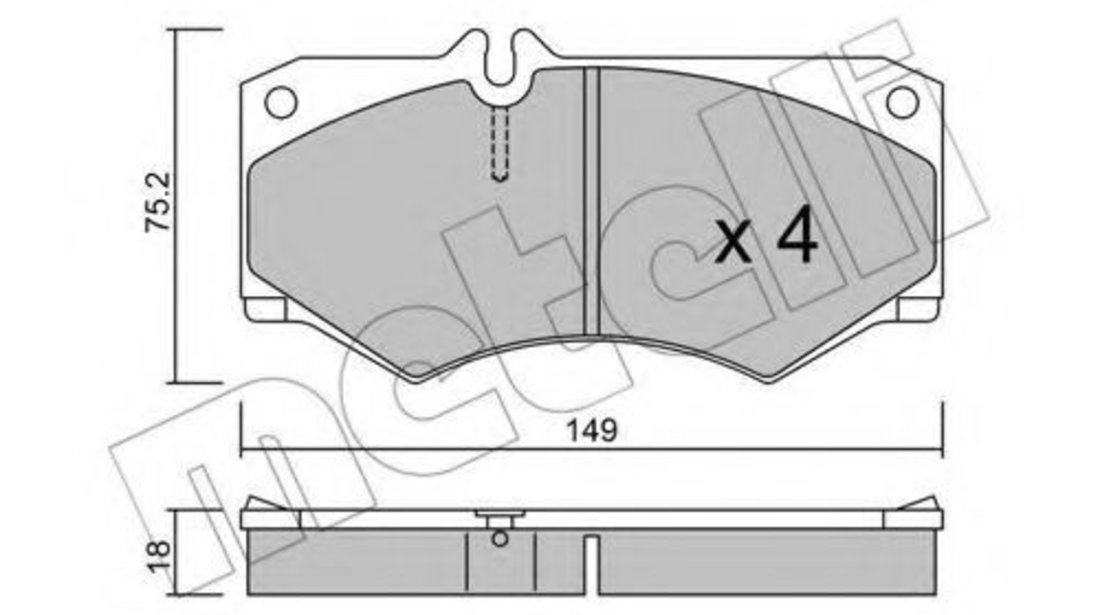 Set placute frana,frana disc MERCEDES G-CLASS Cabrio (W463) (1989 - 2016) METELLI 22-0014-0 piesa NOUA