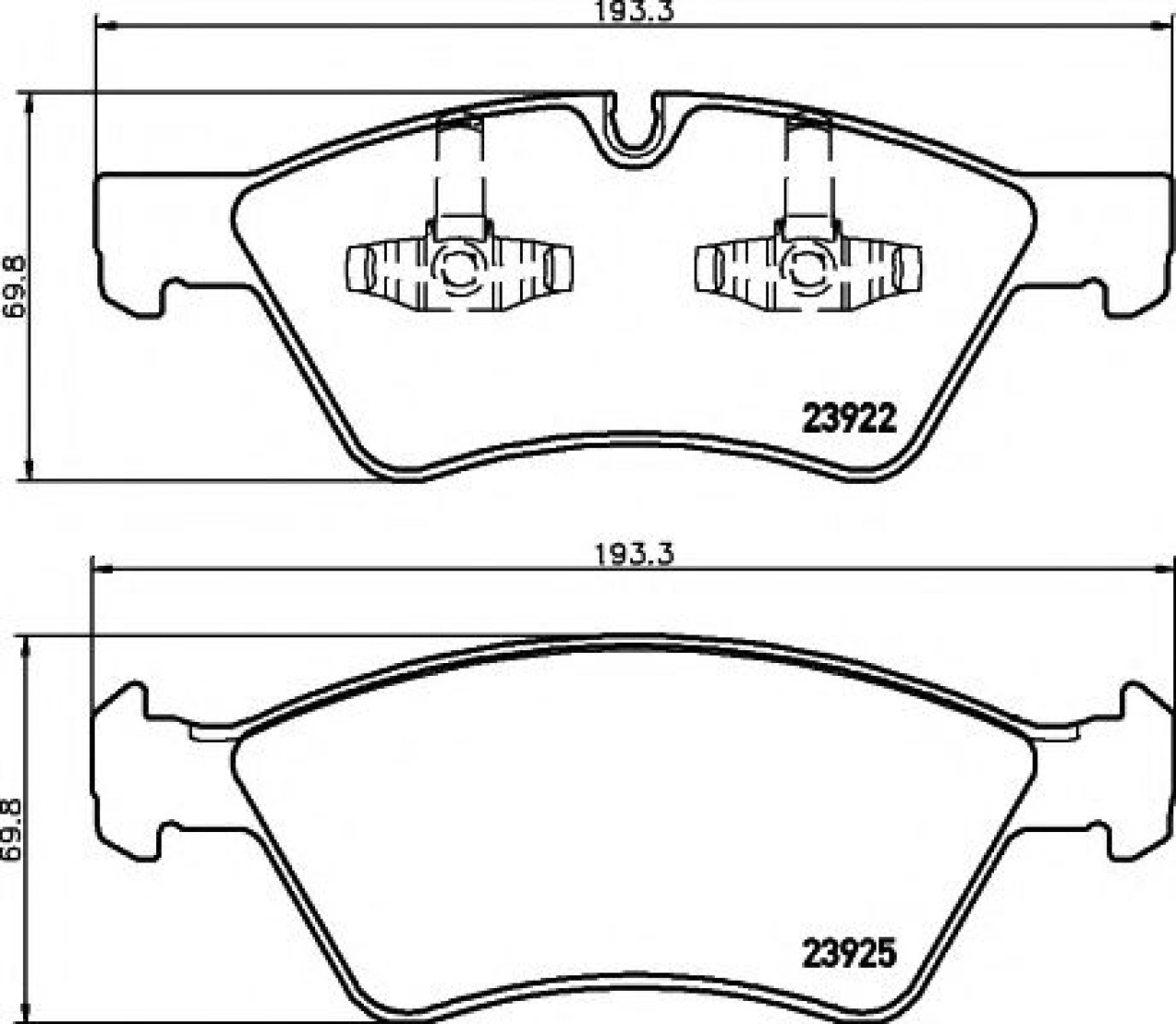 Set placute frana,frana disc MERCEDES G-CLASS (W463) (1989 - 2016) TEXTAR 2392201 piesa NOUA