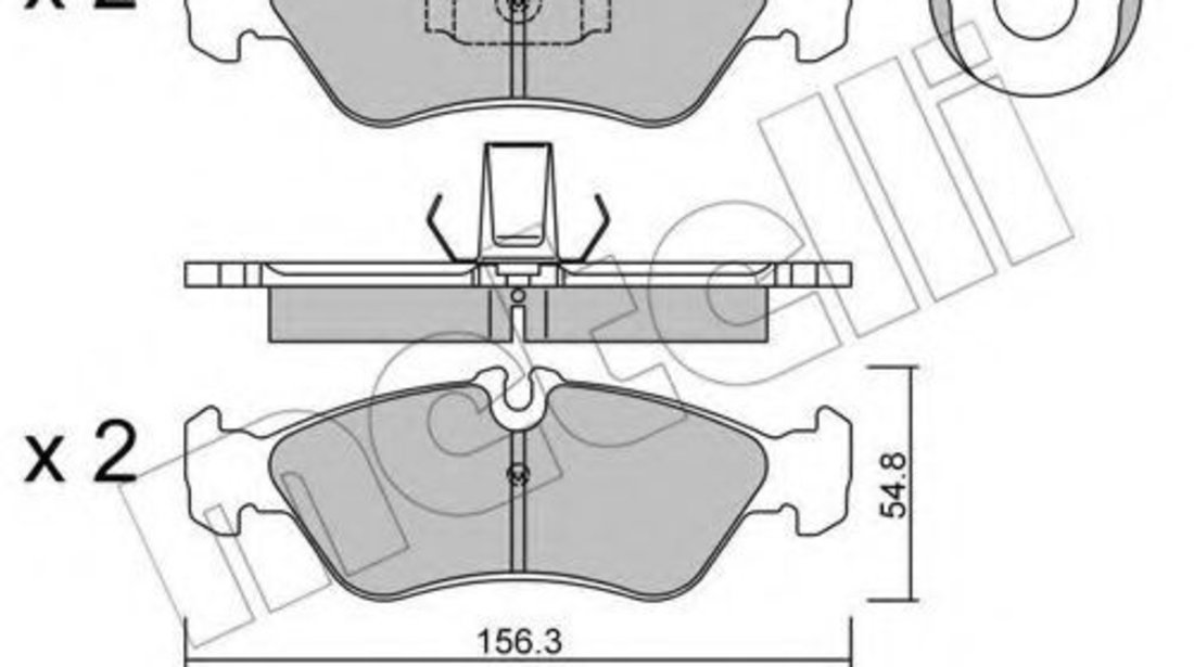 Set placute frana,frana disc MERCEDES G-CLASS Cabrio (W463) (1989 - 2016) METELLI 22-0311-0 piesa NOUA