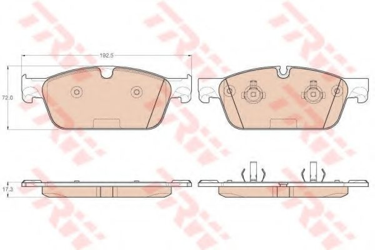 Set placute frana,frana disc MERCEDES GL-CLASS (X166) (2012 - 2016) TRW GDB1970 piesa NOUA