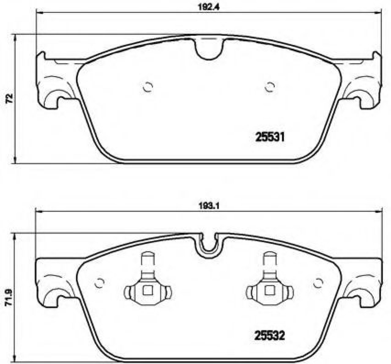 Set placute frana,frana disc MERCEDES GL-CLASS (X166) (2012 - 2016) BREMBO P 50 102 piesa NOUA