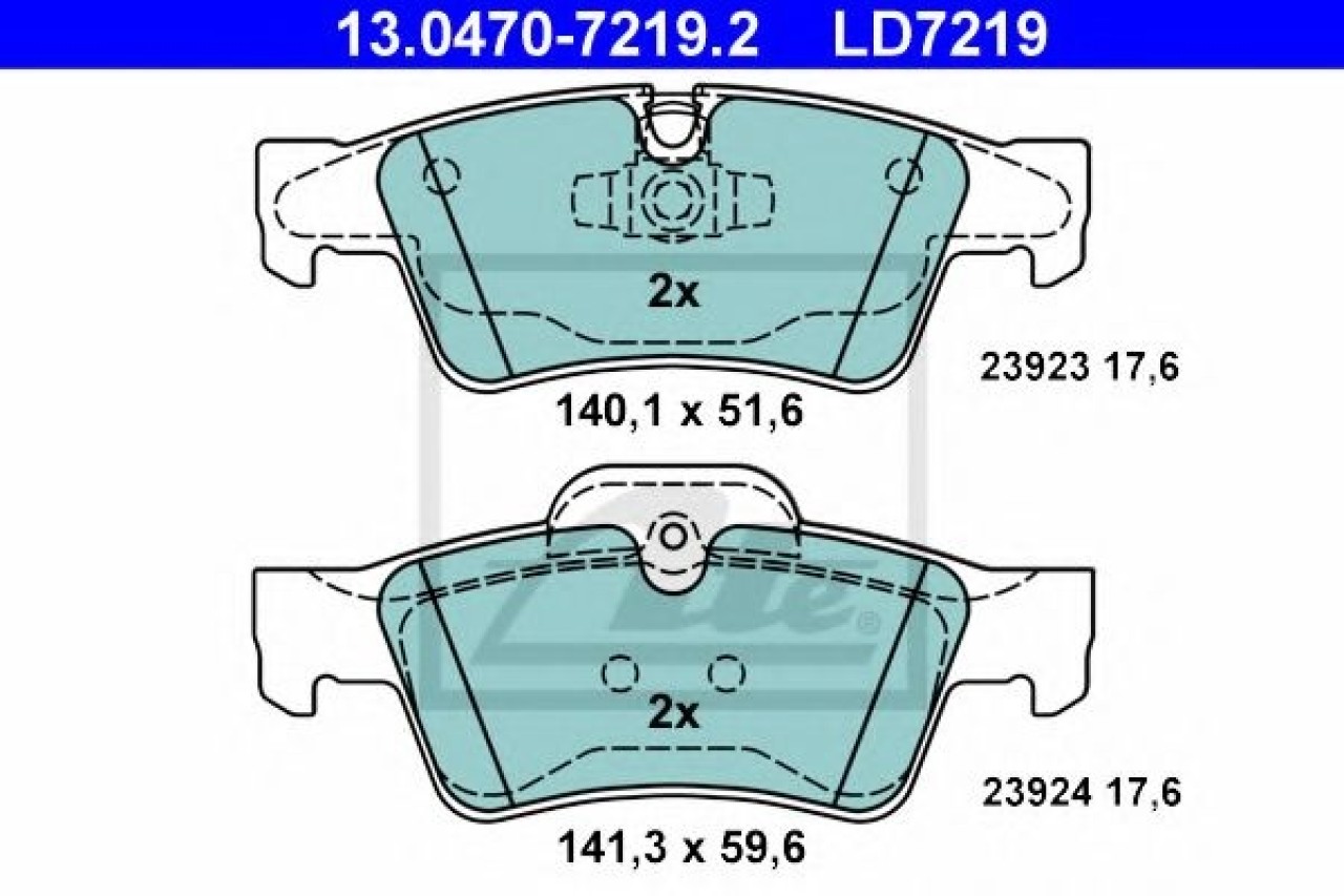 Set placute frana,frana disc MERCEDES GL-CLASS (X164) (2006 - 2012) ATE 13.0470-7219.2 piesa NOUA
