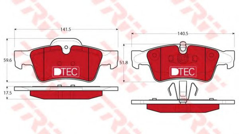 Set placute frana,frana disc MERCEDES GL-CLASS (X164) (2006 - 2012) TRW GDB1643DTE piesa NOUA