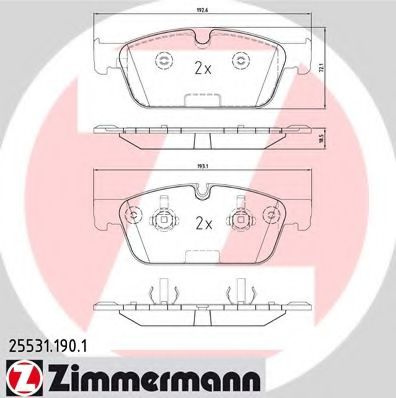 Set placute frana,frana disc MERCEDES GL-CLASS (X166) (2012 - 2016) ZIMMERMANN 25531.190.1 piesa NOUA