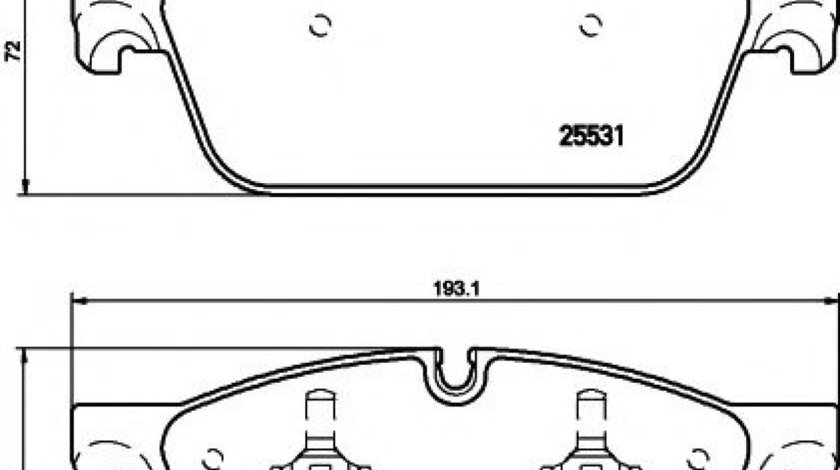 Set placute frana,frana disc MERCEDES GL-CLASS (X166) (2012 - 2016) TEXTAR 2553101 piesa NOUA