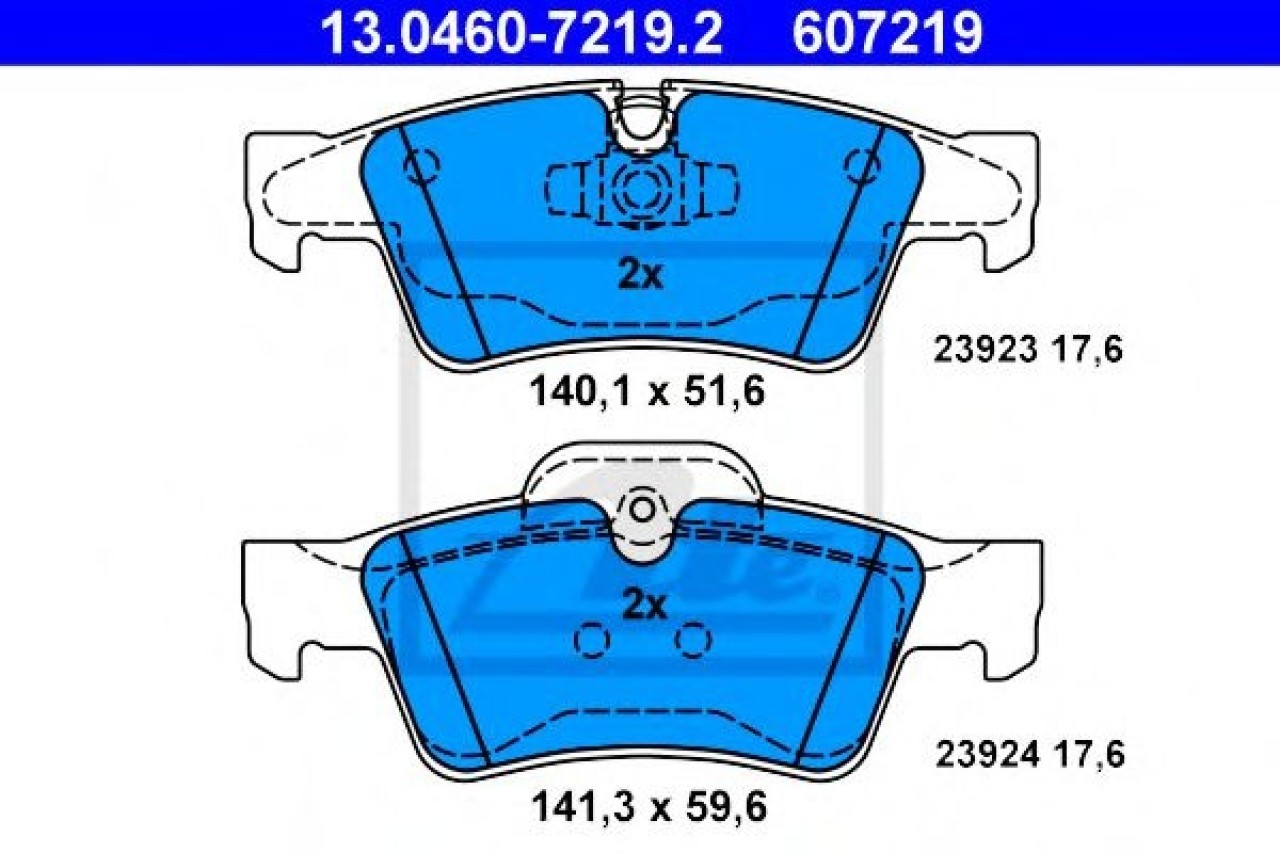 Set placute frana,frana disc MERCEDES GL-CLASS (X164) (2006 - 2012) ATE 13.0460-7219.2 piesa NOUA