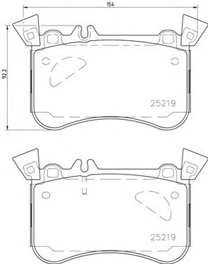 Set placute frana,frana disc MERCEDES GLA-CLASS (X156) (2013 - 2016) BREMBO P 50 121 piesa NOUA