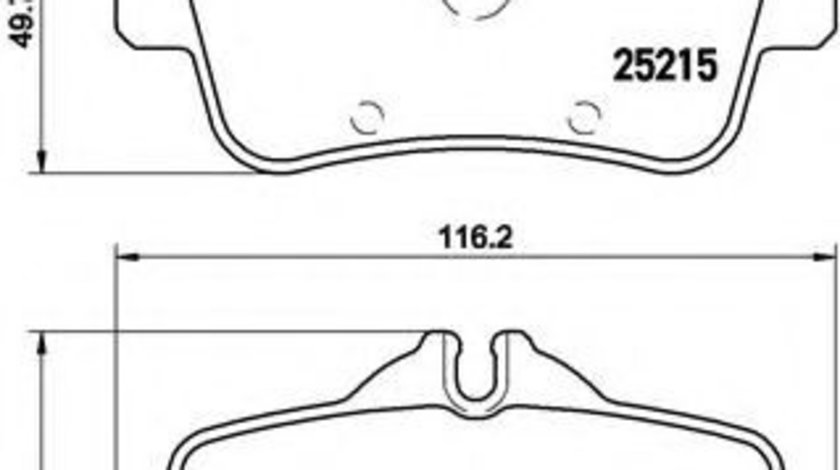 Set placute frana,frana disc MERCEDES GLE Cupe (C292) (2015 - 2016) BREMBO P 50 101 piesa NOUA