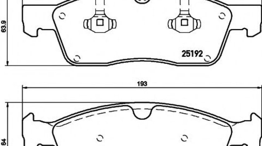 Set placute frana,frana disc MERCEDES GLE Cupe (C292) (2015 - 2016) HELLA PAGID 8DB 355 019-701 piesa NOUA