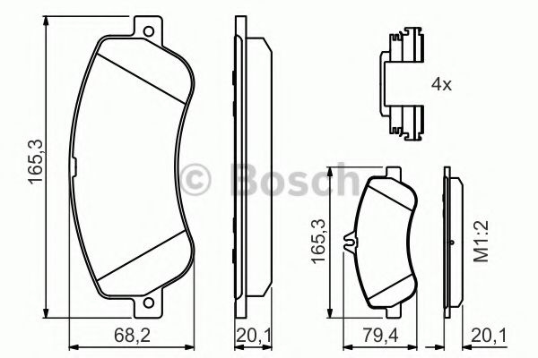 Set placute frana,frana disc MERCEDES GLK-CLASS (X204) (2008 - 2016) BOSCH 0 986 494 648 piesa NOUA