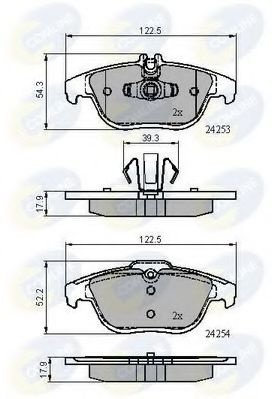 Set placute frana,frana disc MERCEDES GLK-CLASS (X204) (2008 - 2016) COMLINE CBP01792 piesa NOUA