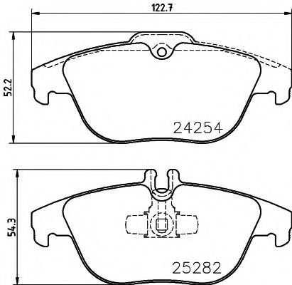 Set placute frana,frana disc MERCEDES GLK-CLASS (X204) (2008 - 2016) TEXTAR 2425401 piesa NOUA