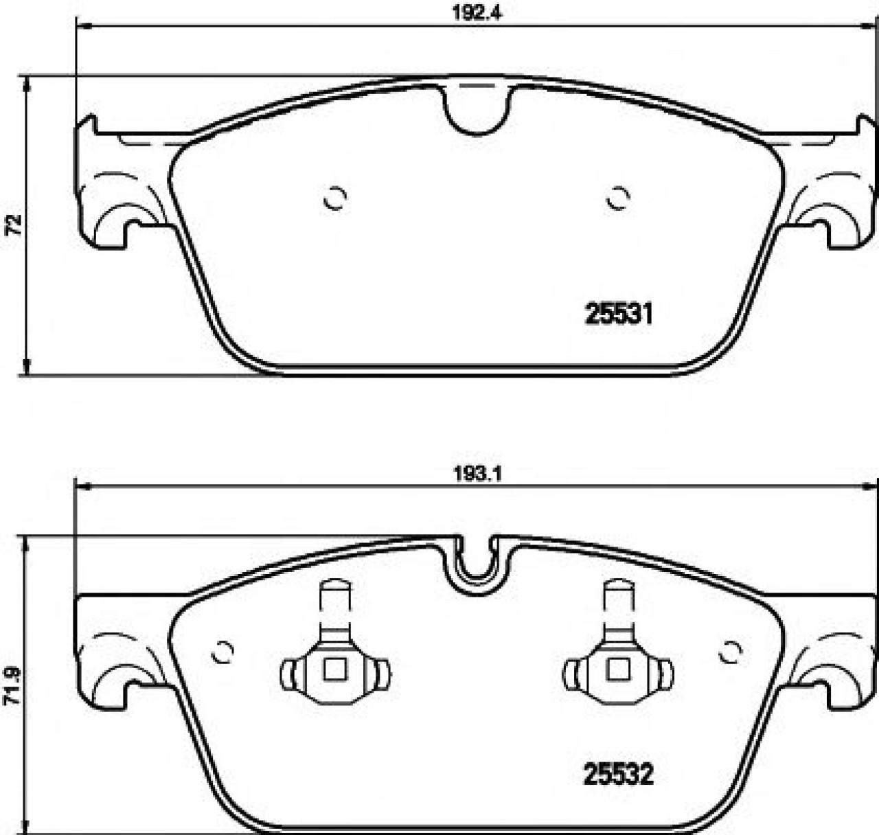 Set placute frana,frana disc MERCEDES GLS (X166) (2015 - 2016) TEXTAR 2553101 piesa NOUA