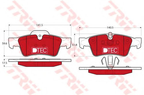 Set placute frana,frana disc MERCEDES M-CLASS (W164) (2005 - 2011) TRW GDB1643DTE piesa NOUA