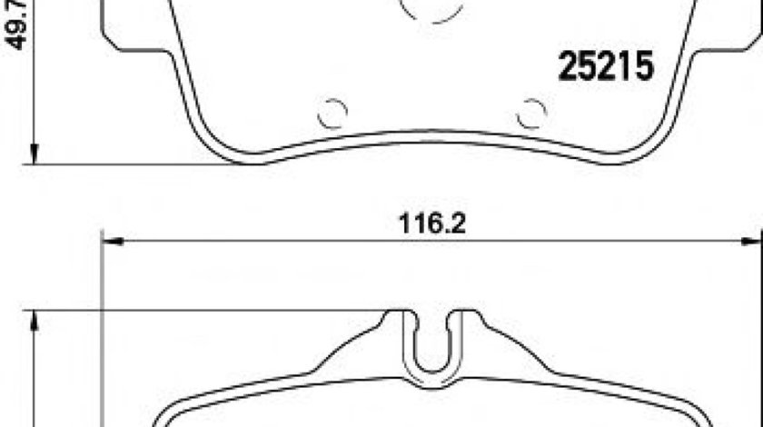 Set placute frana,frana disc MERCEDES M-CLASS (W166) (2011 - 2016) TEXTAR 2521501 produs NOU
