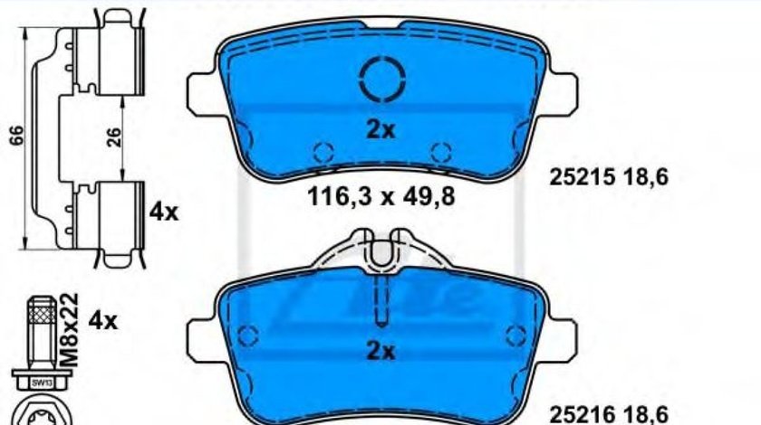 Set placute frana,frana disc MERCEDES M-CLASS (W166) (2011 - 2016) ATE 13.0460-2782.2 piesa NOUA