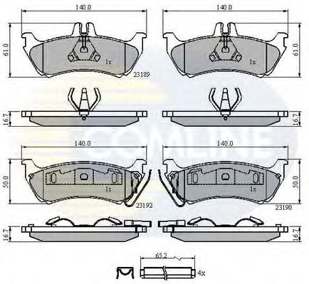 Set placute frana,frana disc MERCEDES M-CLASS (W163) (1998 - 2005) COMLINE CBP31148 piesa NOUA