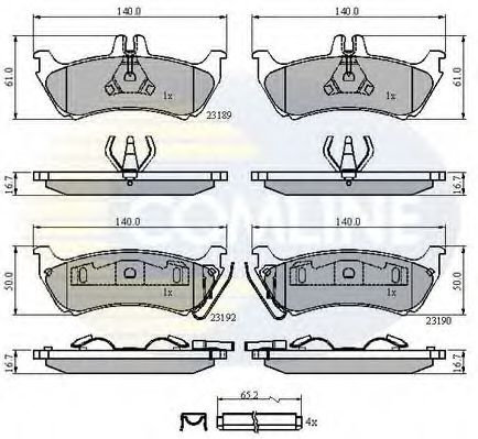 Set placute frana,frana disc MERCEDES M-CLASS (W163) (1998 - 2005) COMLINE CBP31148 piesa NOUA