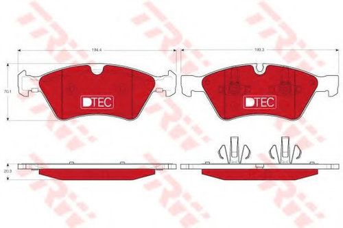 Set placute frana,frana disc MERCEDES R-CLASS (W251, V251) (2006 - 2016) TRW GDB1642DTE piesa NOUA