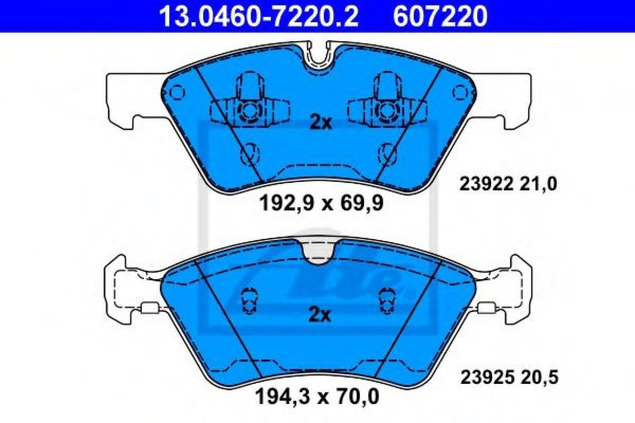 Set placute frana,frana disc MERCEDES R-CLASS (W251, V251) (2006 - 2016) ATE 13.0460-7220.2 piesa NOUA