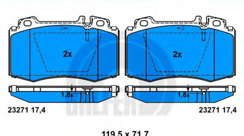 Set placute frana,frana disc MERCEDES S-CLASS (W221) (2005 - 2013) GALFER B1.G102-0574.2 piesa NOUA