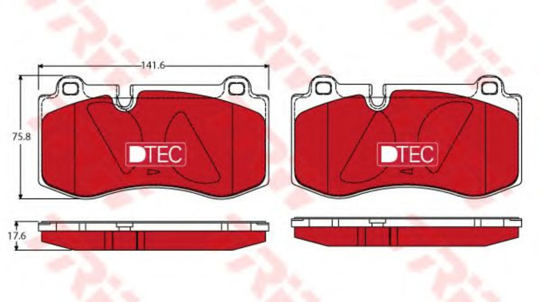 Set placute frana,frana disc MERCEDES S-CLASS (W221) (2005 - 2013) TRW GDB1733DTE piesa NOUA