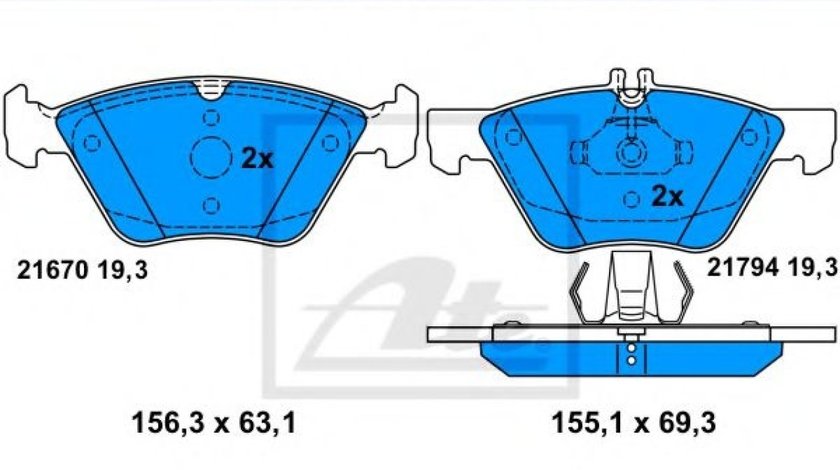 Set placute frana,frana disc MERCEDES S-CLASS (W220) (1998 - 2005) ATE 13.0460-7203.2 produs NOU