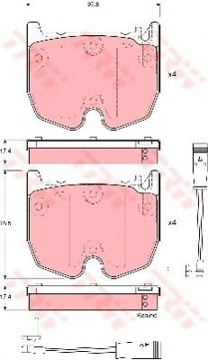 Set placute frana,frana disc MERCEDES S-CLASS (W220) (1998 - 2005) TRW GDB1599 piesa NOUA