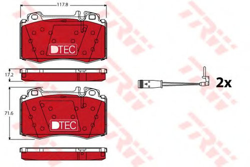 Set placute frana,frana disc MERCEDES S-CLASS (W220) (1998 - 2005) TRW GDB1543DTE piesa NOUA
