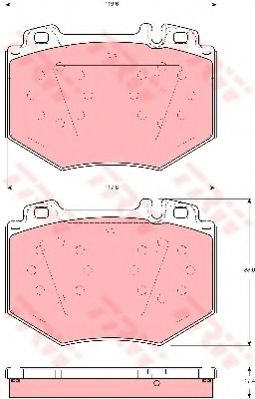 Set placute frana,frana disc MERCEDES S-CLASS (W220) (1998 - 2005) TRW GDB1575 piesa NOUA
