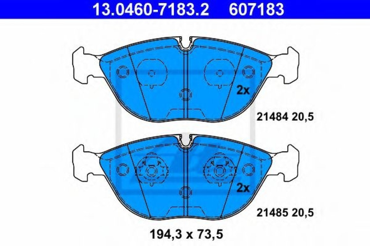 Set placute frana,frana disc MERCEDES S-CLASS (W220) (1998 - 2005) ATE 13.0460-7183.2 piesa NOUA
