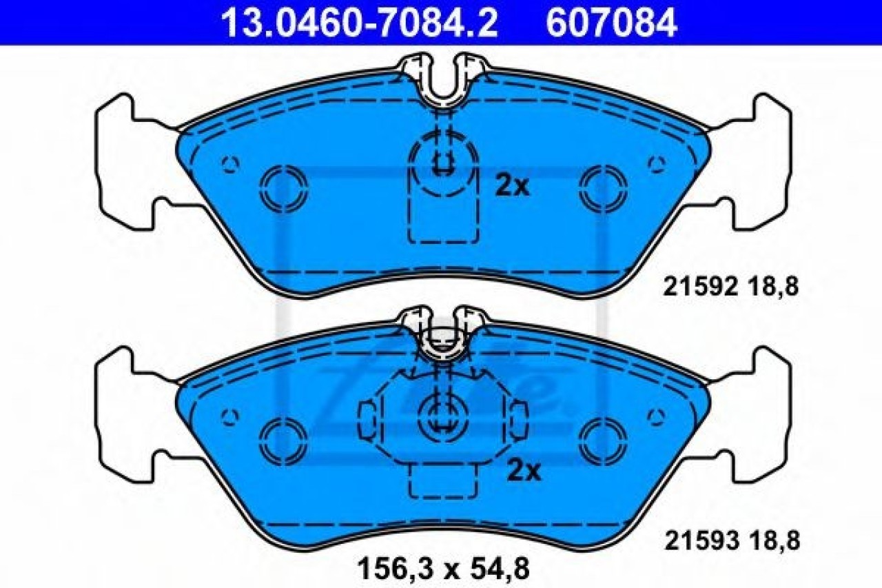 Set placute frana,frana disc MERCEDES SPRINTER 2-t bus (901, 902) (1995 - 2006) ATE 13.0460-7084.2 piesa NOUA