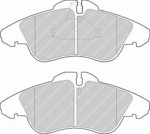 Set placute frana,frana disc MERCEDES SPRINTER 2-t bus (901, 902) (1995 - 2006) FERODO FVR1038 piesa...