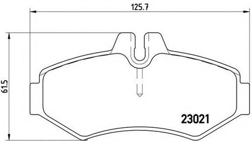 Set placute frana,frana disc MERCEDES SPRINTER 2-t bus (901, 902) (1995 - 2006) BREMBO P 50 020 pies...