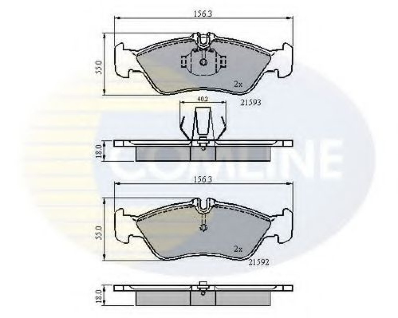Set placute frana,frana disc MERCEDES SPRINTER 3-t bus (903) (1995 - 2006) COMLINE CBP0478 piesa NOUA