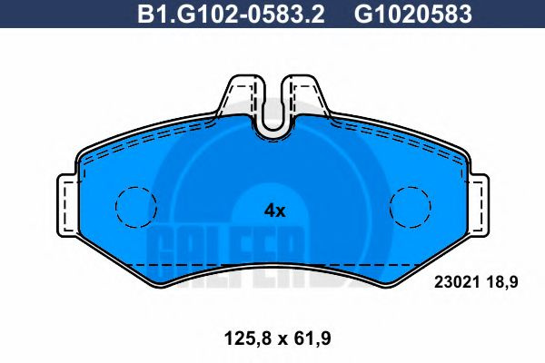 Set placute frana,frana disc MERCEDES SPRINTER 3-t bus (903) (1995 - 2006) GALFER B1.G102-0583.2 piesa NOUA